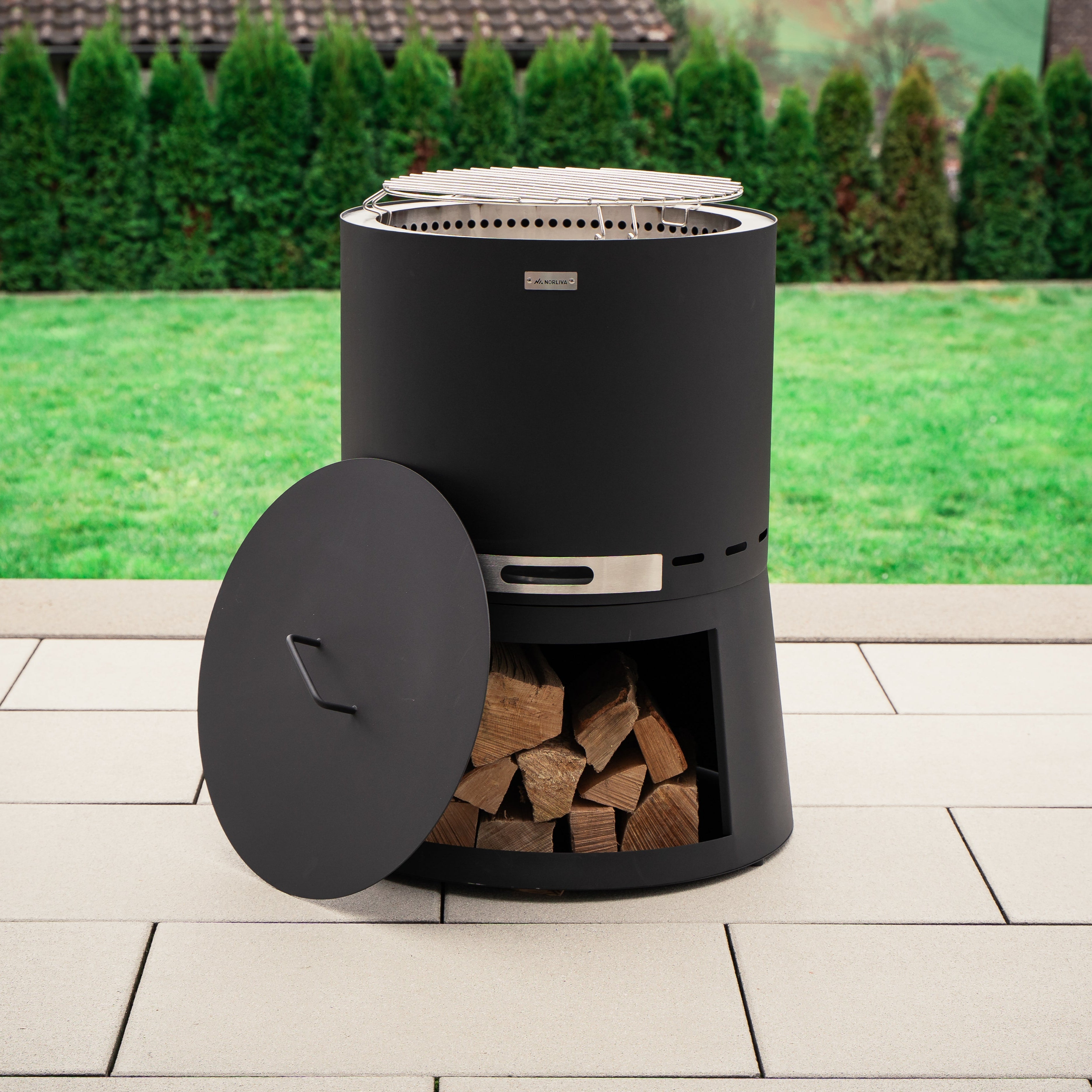 Set: Skara Pluss + Deckel + Grillrost