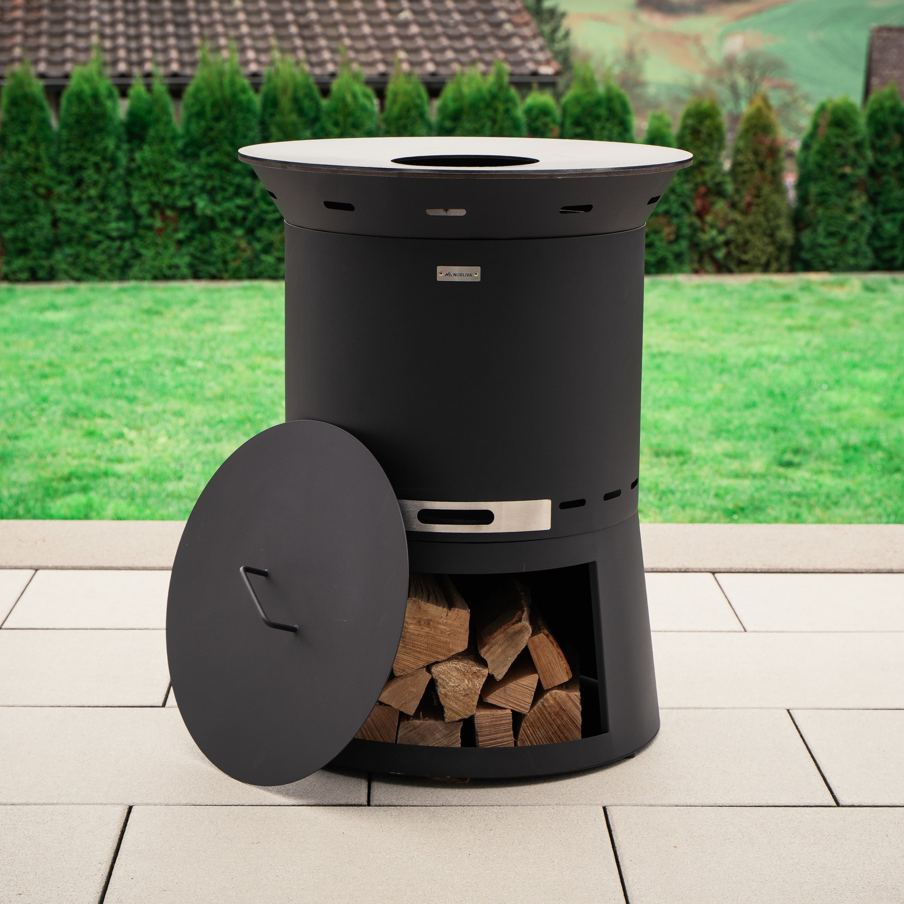 Set: Skara Pluss + Feuerplatten-Grill + Deckel