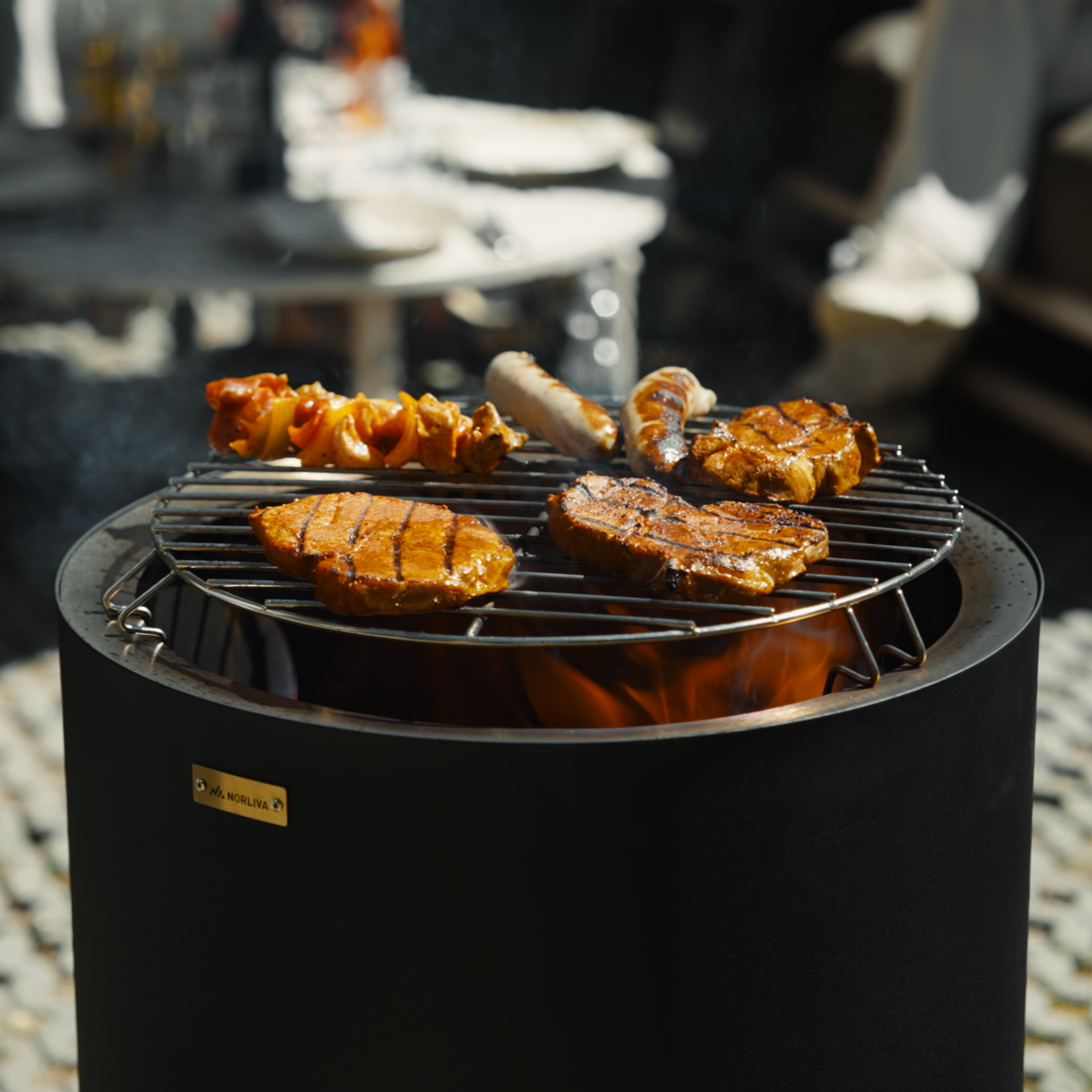 Set: Skara Pluss + Deckel + Grillrost