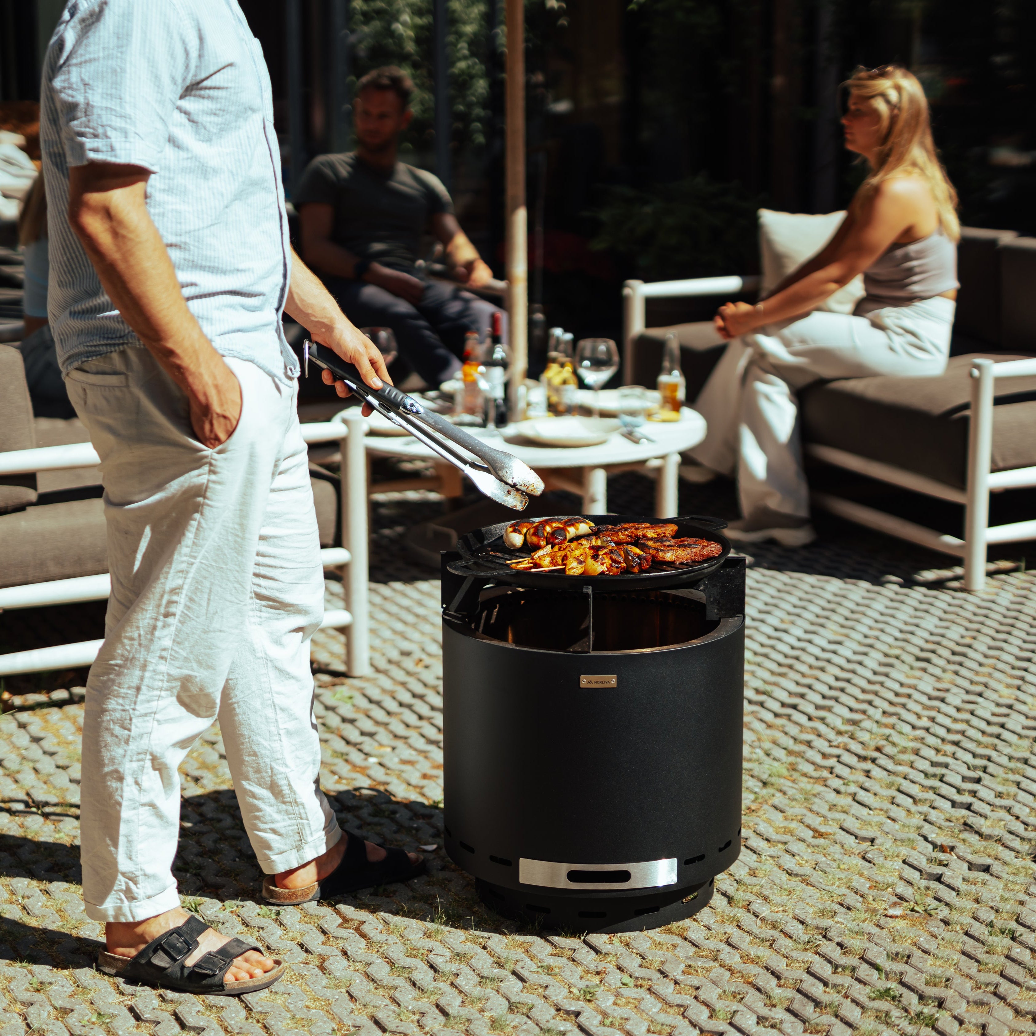 Set: Skara + Gußeisen-Grillrost