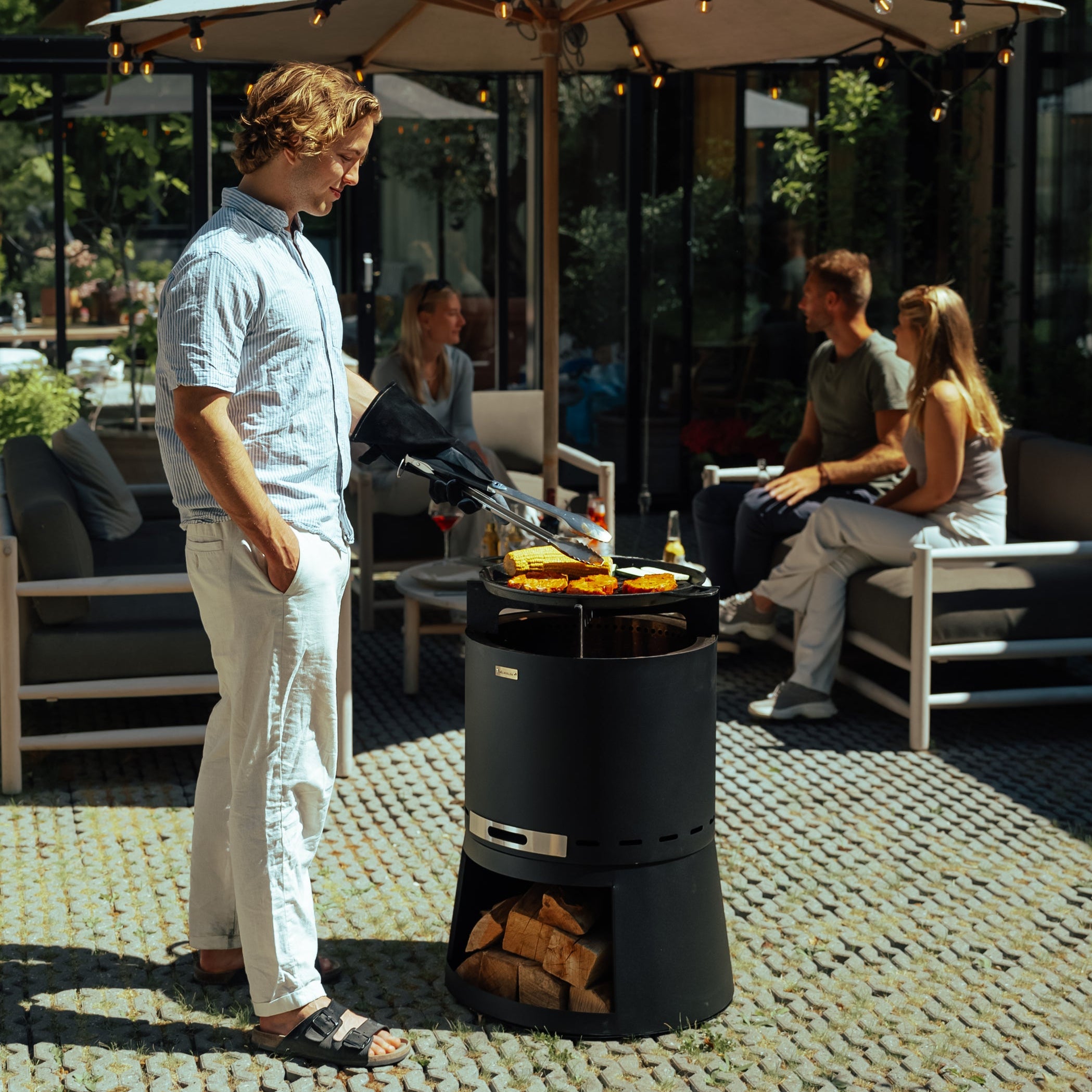 Set: Skara Pluss + Gußeisen-Grillrost