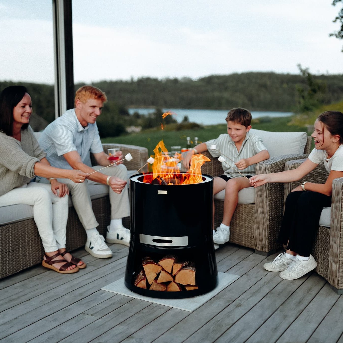 Rauchfreie Feuerschale Senja Pluss