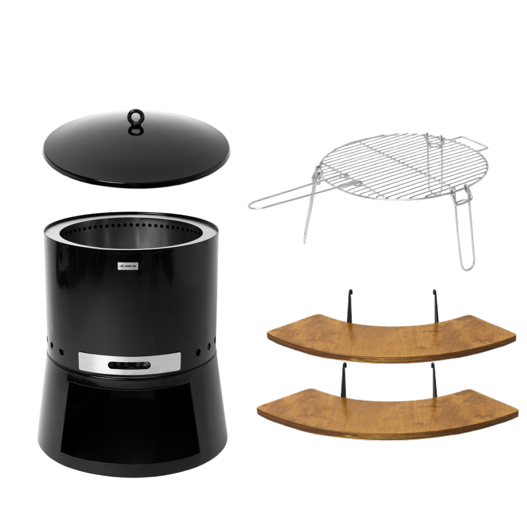 Set: Senja Pluss + Deckel + Grillrost + Seitenbretter