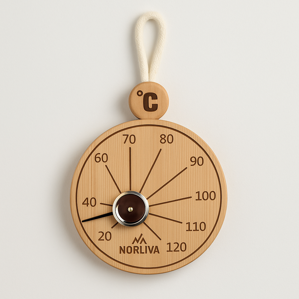 Saunathermometer, aufhängbar