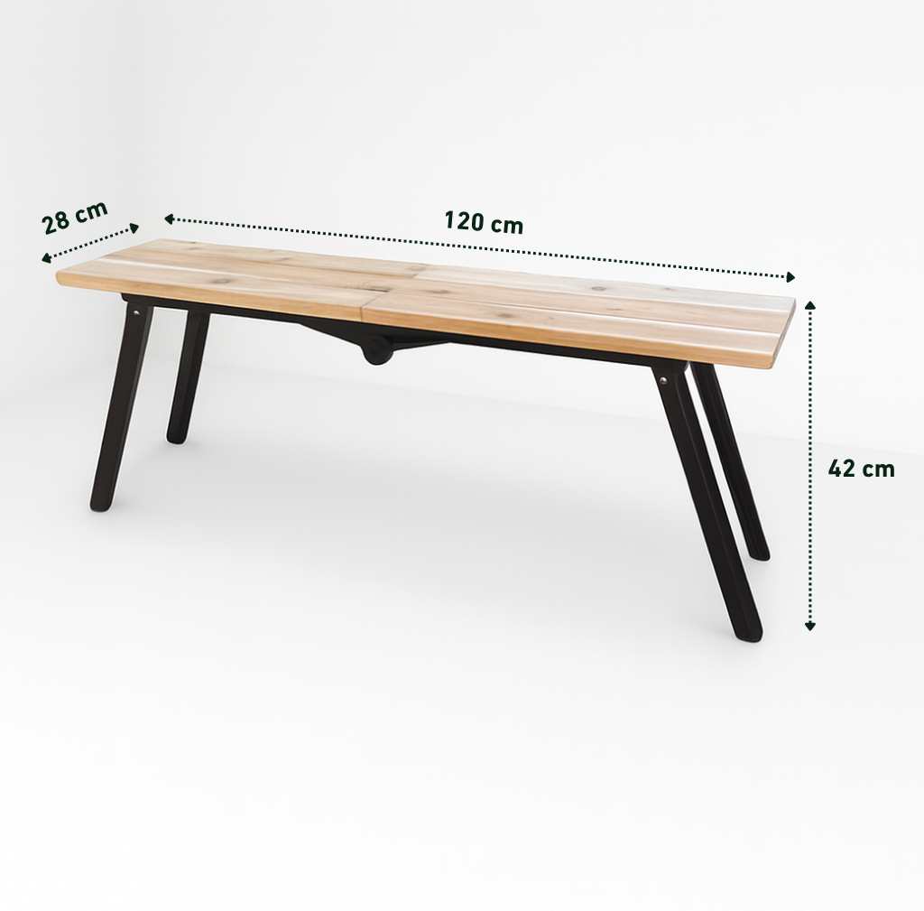 Saunabank aus Zedern-Holz, faltbar
