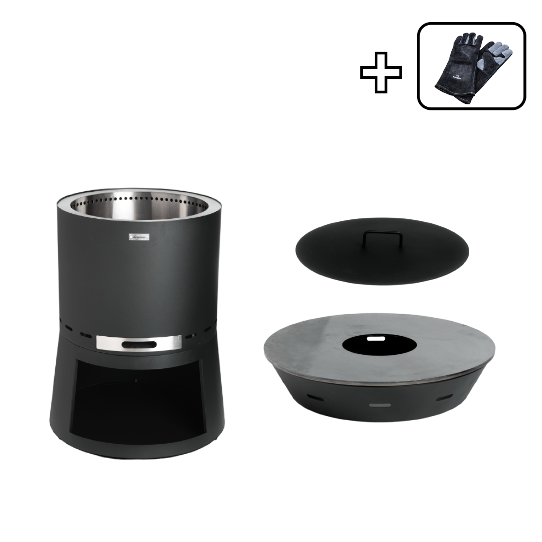 Set: Skara Pluss + Feuerplatten-Grill + Deckel