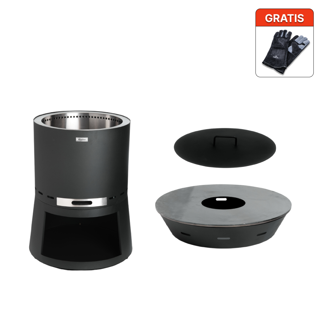 Set: Skara Pluss + Feuerplatten-Grill + Deckel