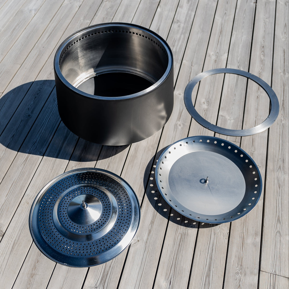 Set: Juna + Deckel + Gußeisen-Grillrost