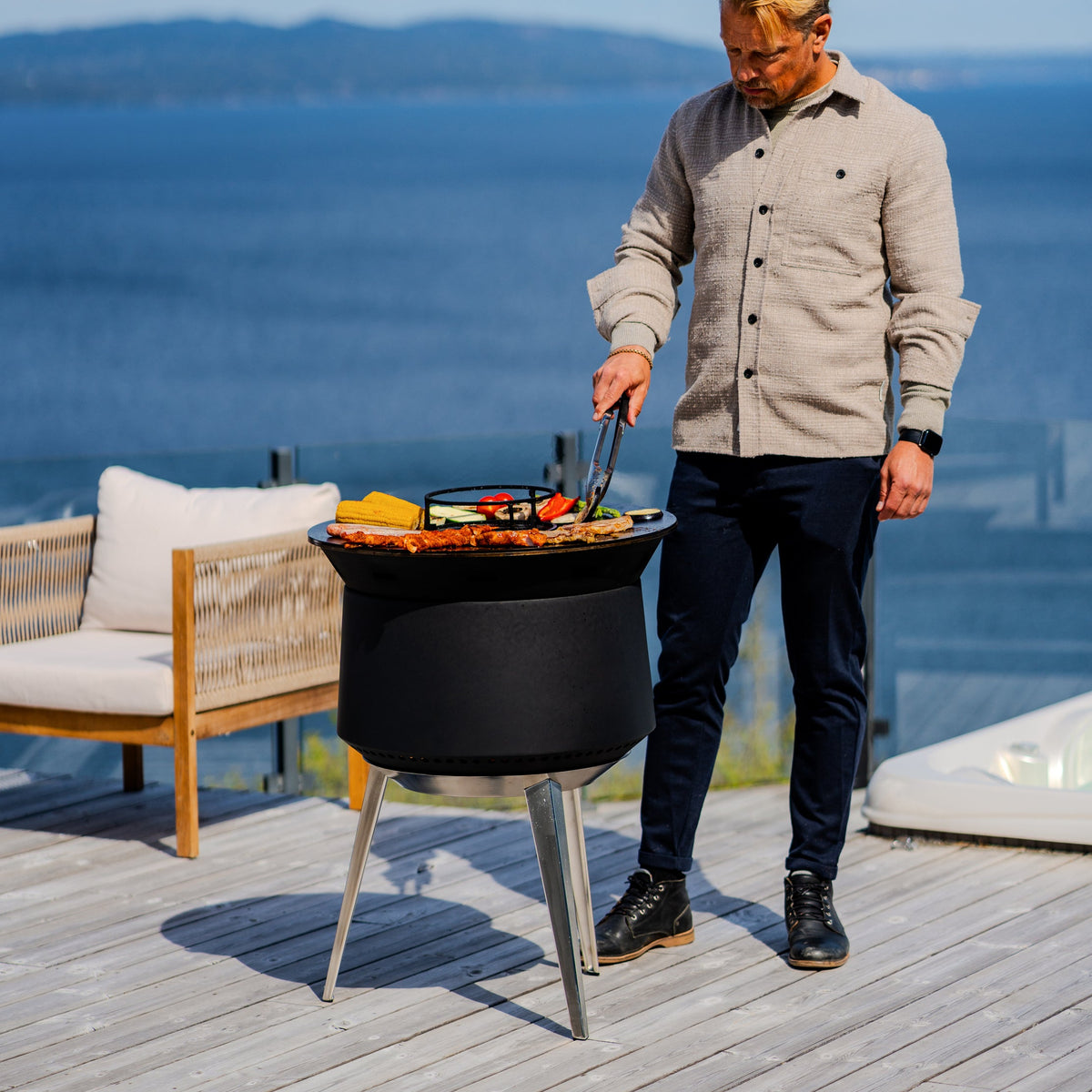 Feuerplatten-Grill, Plancha-Aufsatz Juna