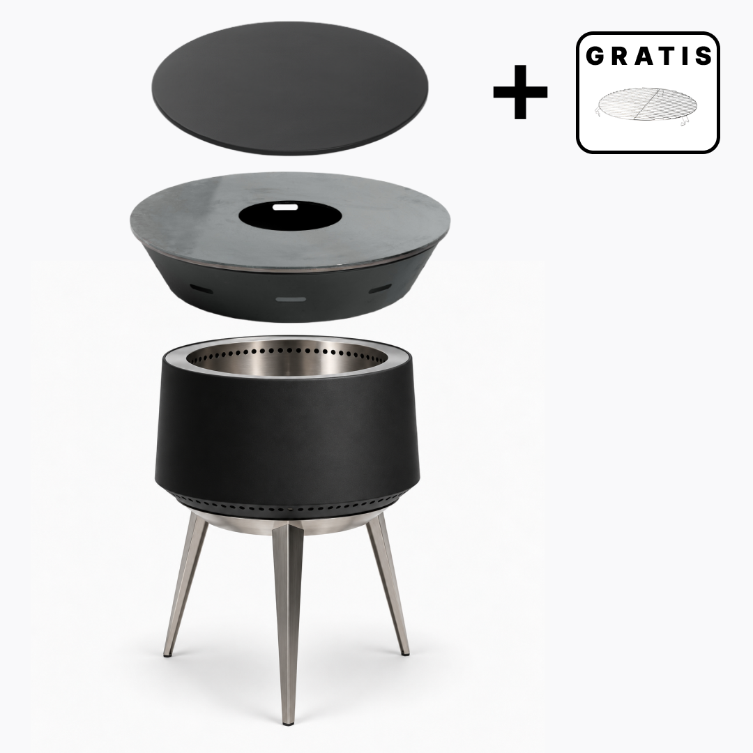 Set: Juna Pluss + Feuerplatten-Grill + Deckel