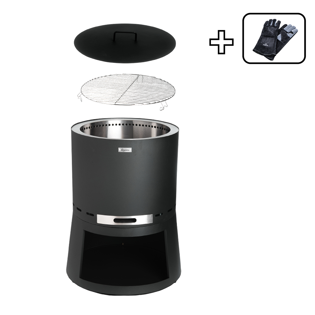 Set: Skara Pluss + Deckel + Grillrost